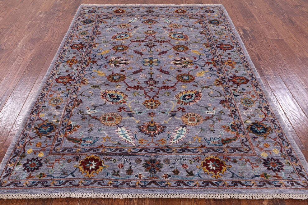 Persian Tabriz Hand-Knotted Wool Rug 5' 7" X 7' 10" Q7408