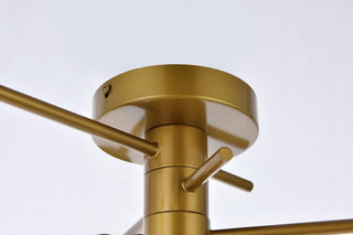 Xander 3-Light Flush Mount, Brass