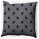 18" x 18" Spider Pattern Indoor/Outdoor Polyester Throw Pillow, Steel Gray