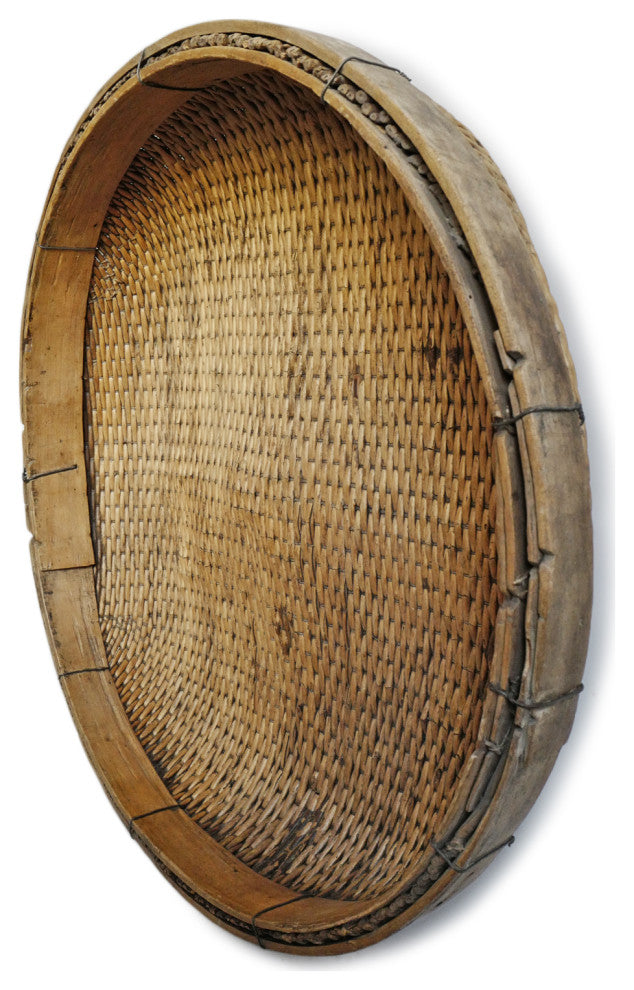 Consigned Jumbo Bamboo Grain Basket