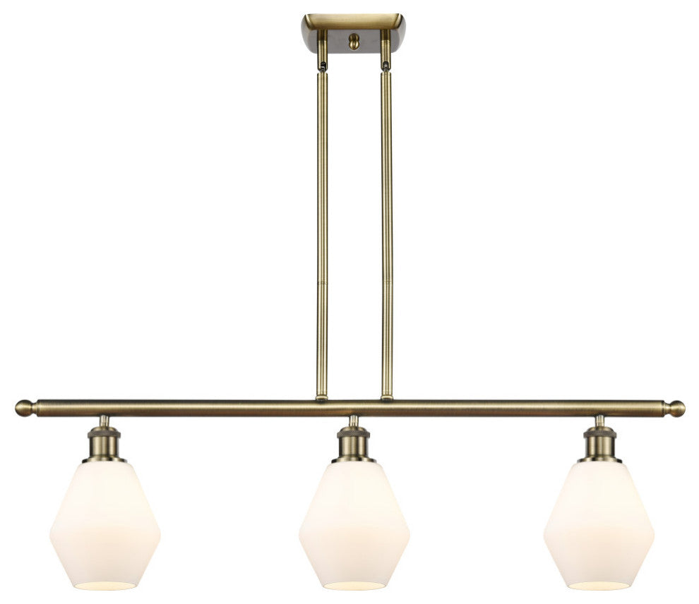 Innovations 516-3I-AB-G651-6-LED 3-Light Island Light, Antique Brass