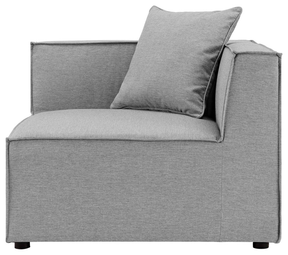 Saybrook Outdoor Patio Upholstered 4-Piece Sectional Sofa Gray