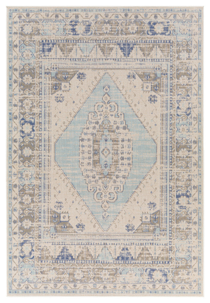 Surya Rafetus ETS-2370 Machine Woven Area Rug, Cream, 5'3" x 7'7"