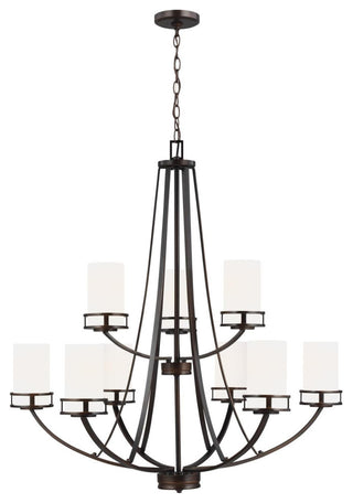 Generation Lighting 3121609EN3 Robie 9 Light 33"W Pillar Candle - Brushed