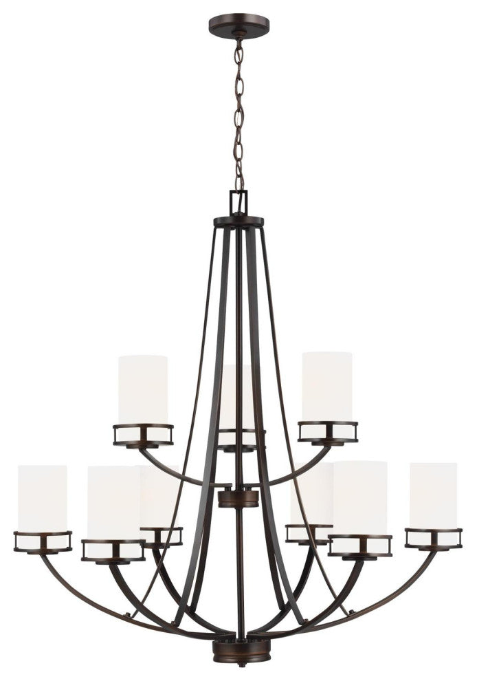 Generation Lighting 3121609EN3 Robie 9 Light 33"W Pillar Candle - Brushed