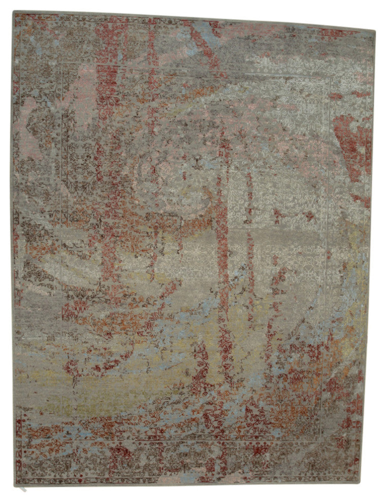 SILVER Contemporary Abstract Galaxy Area Rug