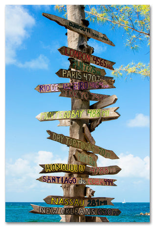 Philippe Hugonnard 'Destination Signs' Canvas Art, 19"x12"