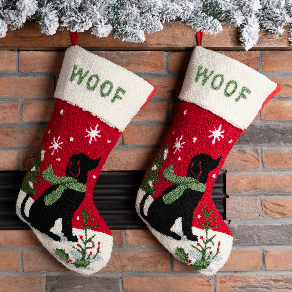 2-Pack 20"L Hooked Stocking, Dog