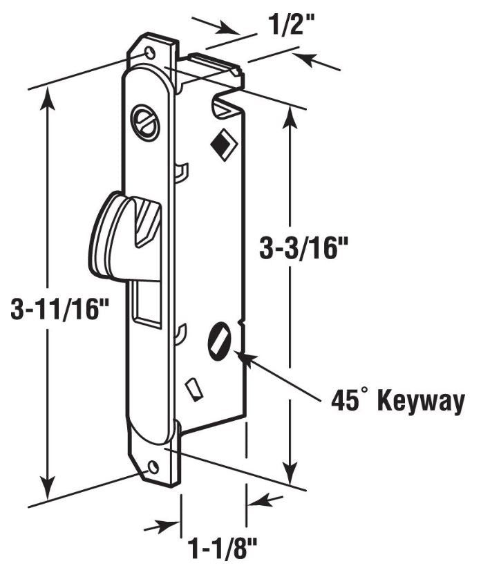 FPL Sliding Door Mortise Lock