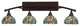 Bow 4-Light Bath Bar, with 7" Kaleidoscope Art Glass, Bronze
