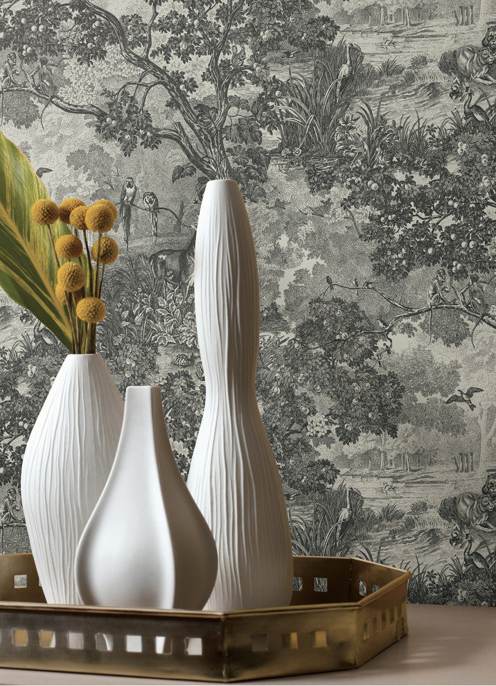 Jungle Toile Peel & Stick Wallpaper