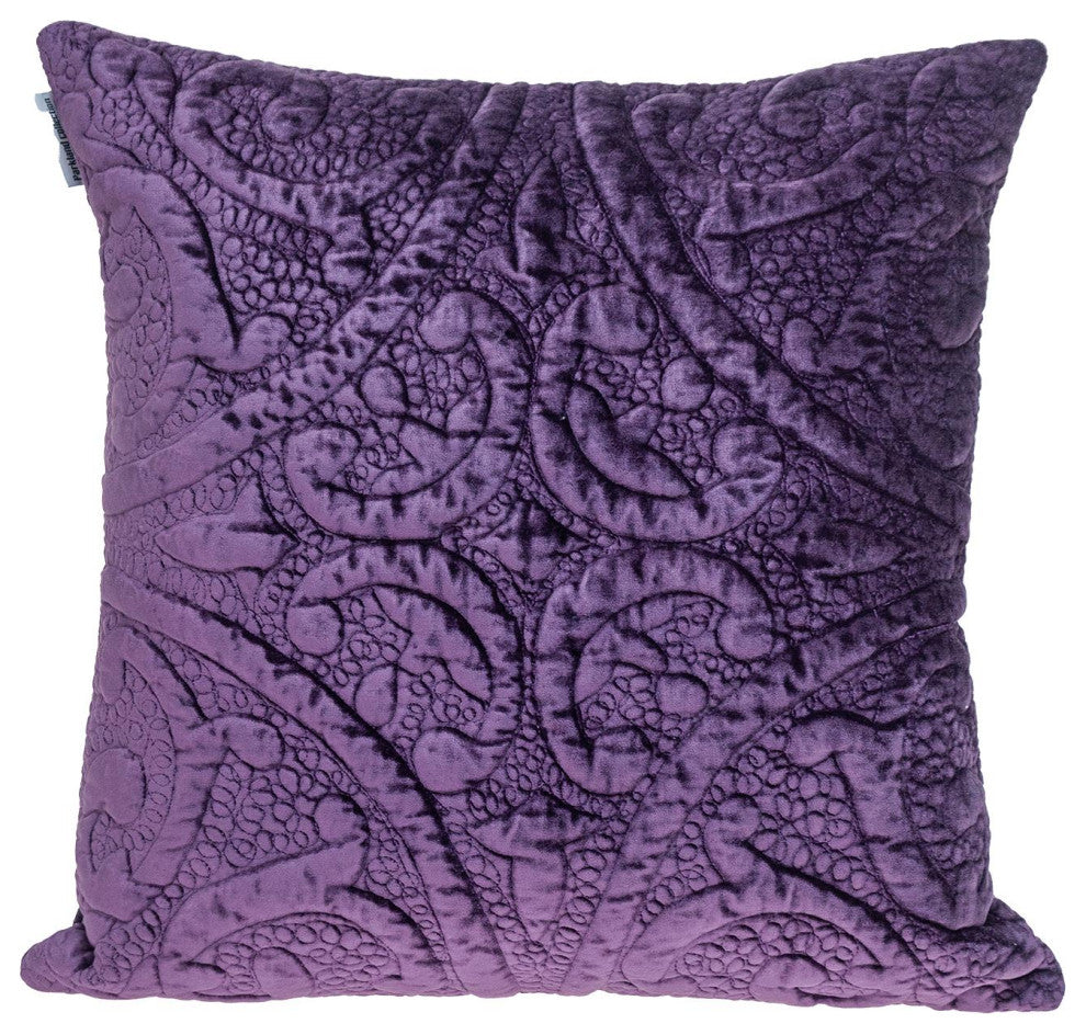 Parkland Collection Cristal Transitional Quilted Purple Throw Pillow