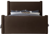 Elias Upholstered Bed, Brown, Full, Velvet