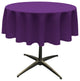 LA Linen Round Polyester Poplin, Purple, 58" Round