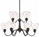 Foundry 9-Light Chandelier, Satin Bronze