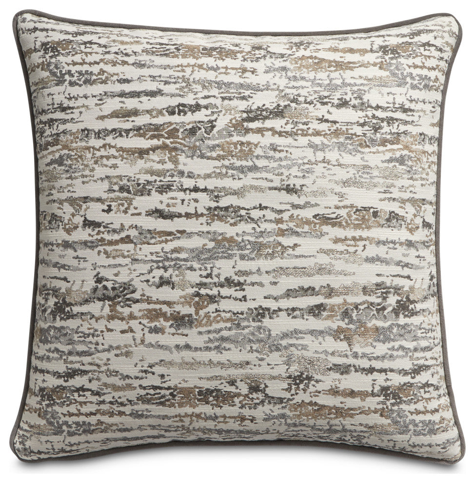 Moonbeam Keller 20" Throw Pillow, Set of 2, Driftwood Gray