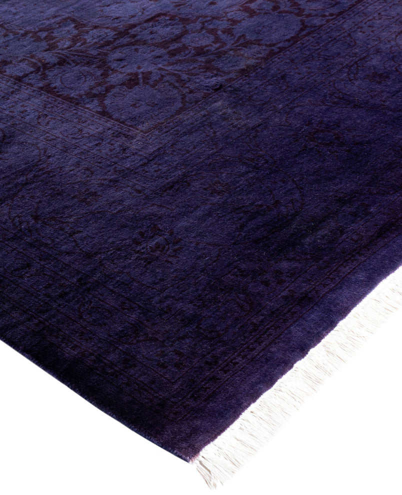Overdyed One-of-a-Kind Hand-Knotted Area Rug Purple, 8' 2" x 10' 4"