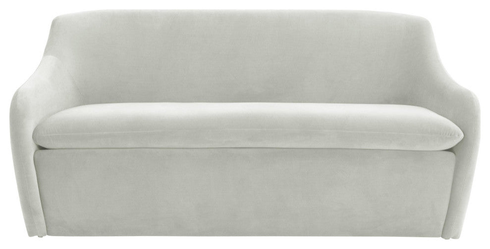 Cellia Light Gray Velvet Loveseat