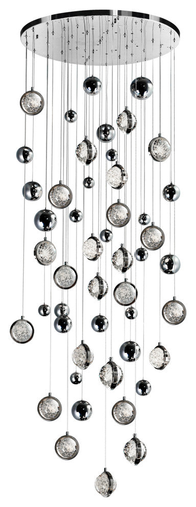 Salvador 32 in LED Integrated Polished Nickel Chandelier