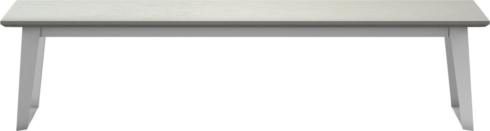 Burbank Bench in White Sand Concrete