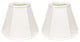 Royal Designs Deep Empire Bell Lamp Shade, White, 8x14x11, Set of 2