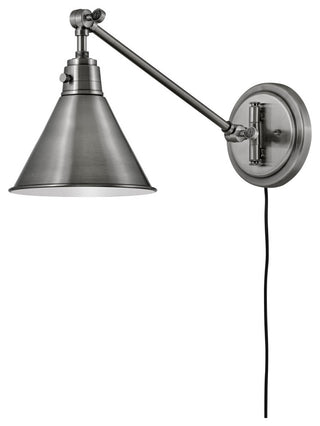 Hinkley Arti 7.75" Single Articulating Wall Sconce, Polished Antique Nickel