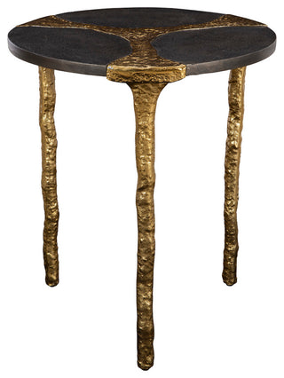 Thompson Aluminum End Table, Gold