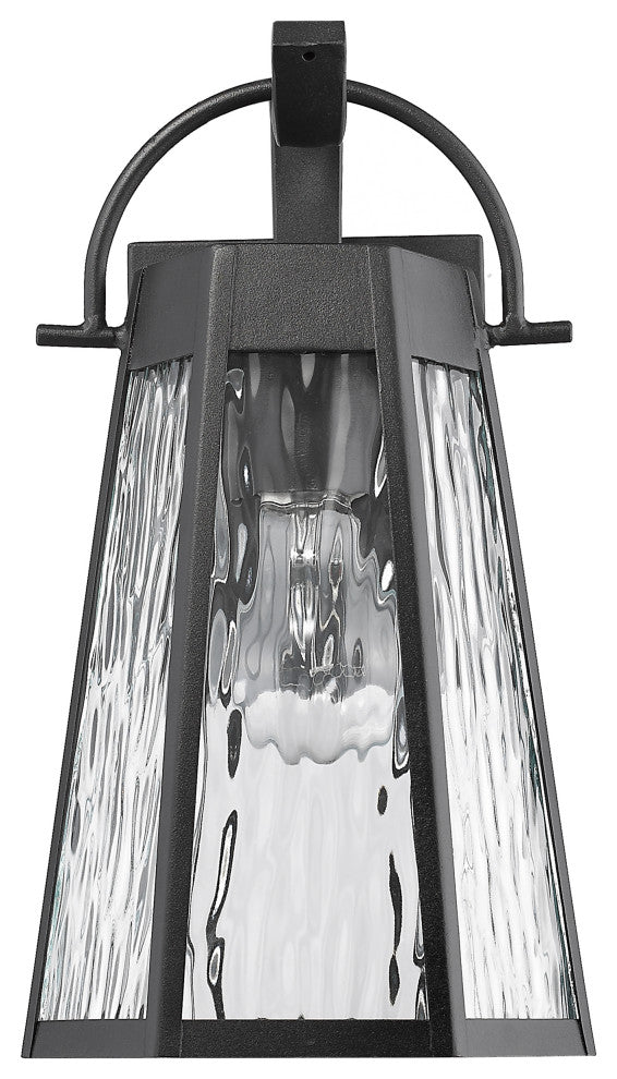 CHLOE Lighting ALEXA 1-Light Textured Black Outdoor Wall Sconce 12"