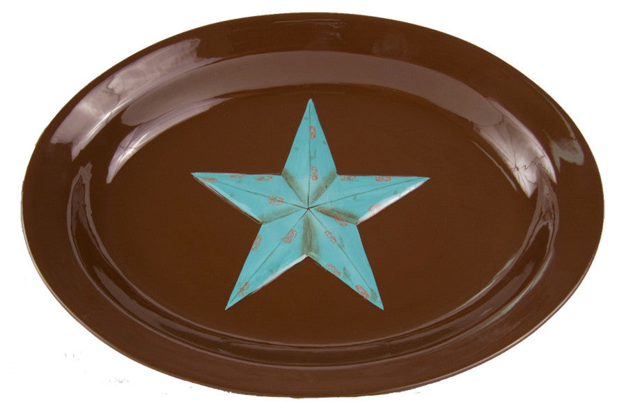 Star Serving Platter Turquoise
