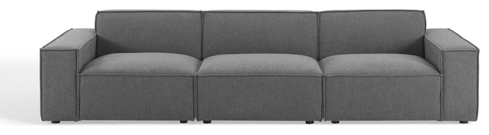 Modular Sofa, Charcoal Gray, Fabric, Modern, Lounge Cafe Hotel Hospitality