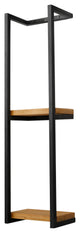 Towel Bathroom Rack, Black Metal, With Shelf 36"