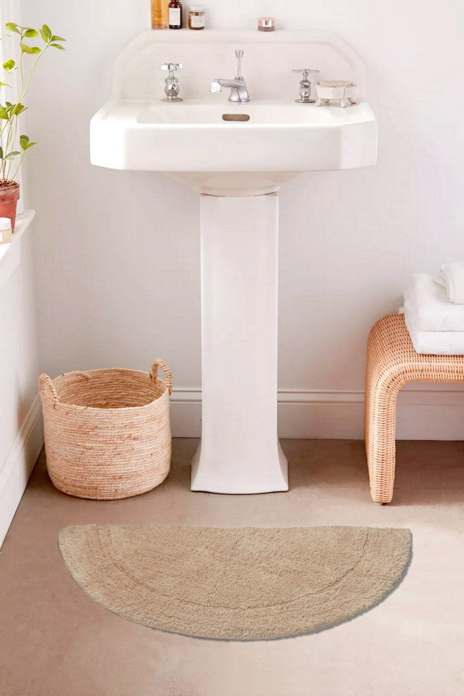 Waterford Absorbent Cotton and Machine washable Slice Rug, Linen