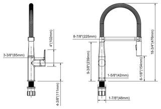 Dowell 8002/016 Series Single Handle Kitchen Faucet/Sprayer Chrome