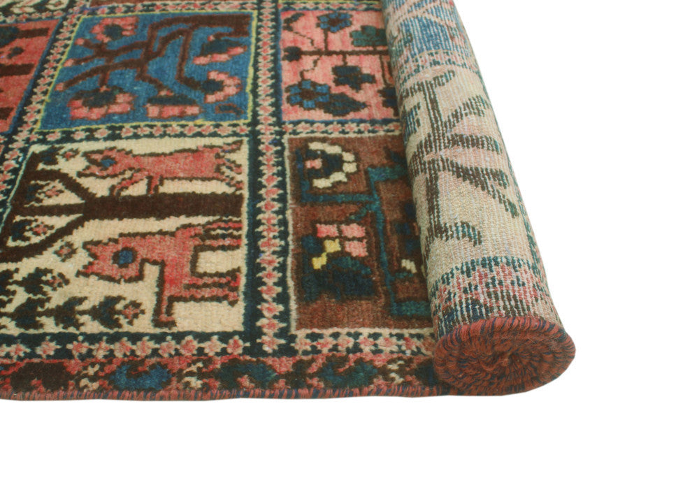Vintage Distressed Joaquin Navy/Brown Rug, 4'0x6'7