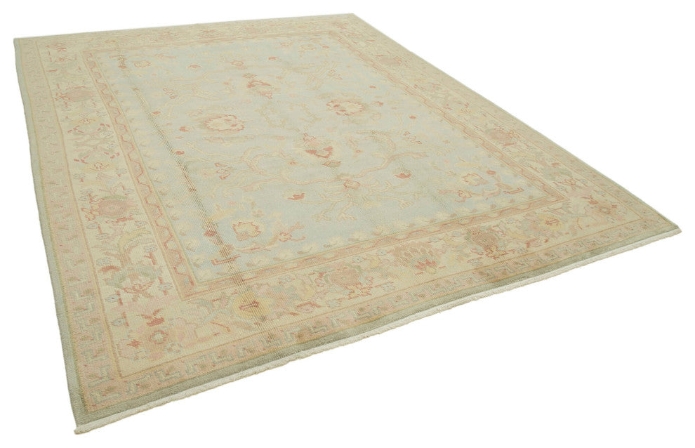 Rug N Carpet - Handwoven Oriental 8' 0" x 10' 0" Decorative Oushak Area Rug