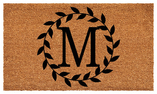 Calloway Mills Laurel Wreath Doormat, Letter M