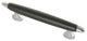 Belwith Hickory 3 In. Aero Chrome With Black Cabinet Pull P3392-CHB Hardware