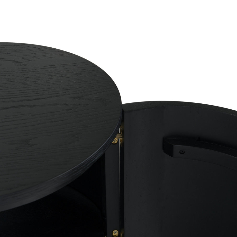 Safavieh Couture Jesbelina Oval Wood Sideboard, Black