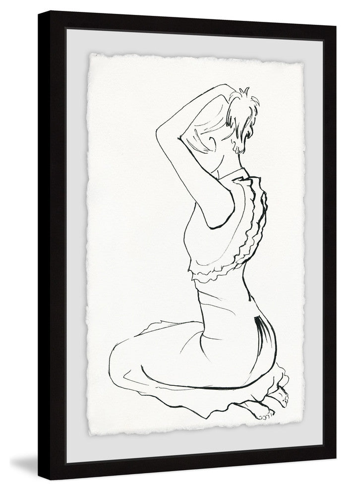 "Hair Updo" Framed Painting Print, 12"x18"