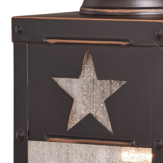 Ranger 1 Light Bronze Rustic Texas Star Outdoor Wall Lantern, 5-in W X 13-in H X 6-in D
