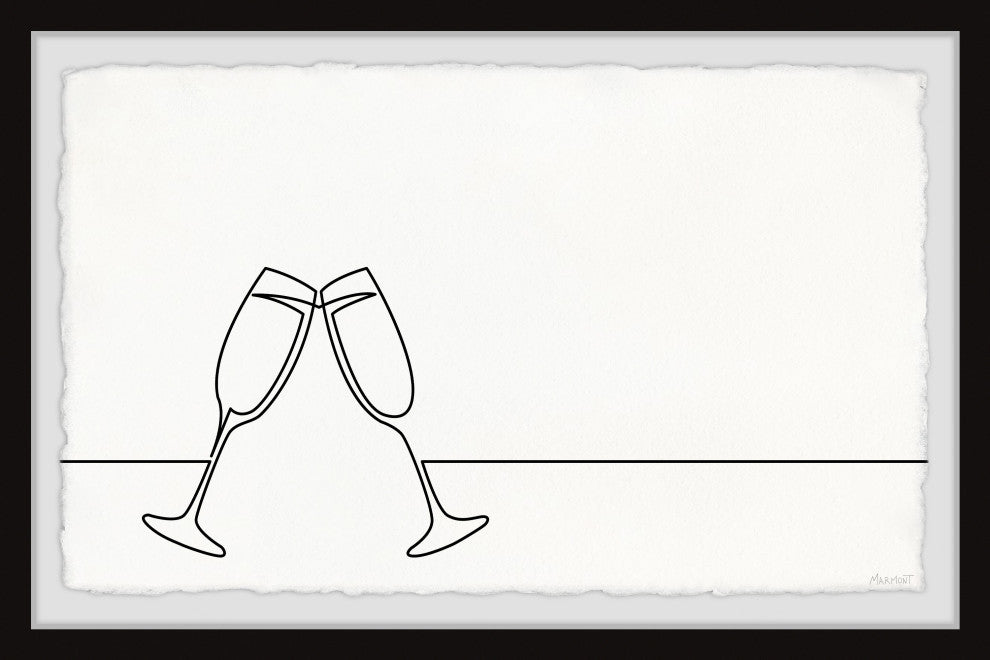 "Champagne Toast" Framed Painting Print, 36x24