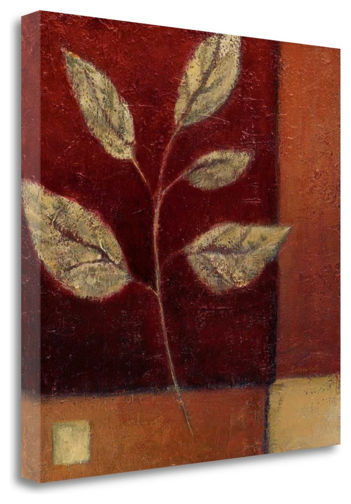 "Crimson Leaf Study I" By Ursula Salemink-Roos, Giclee on Gallery Wrap Canvas