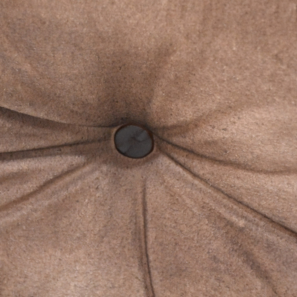 Geometric Handmade Leather Pouf (Recycled Foam with Fibre Fill) Black, [Square] 18x18x18