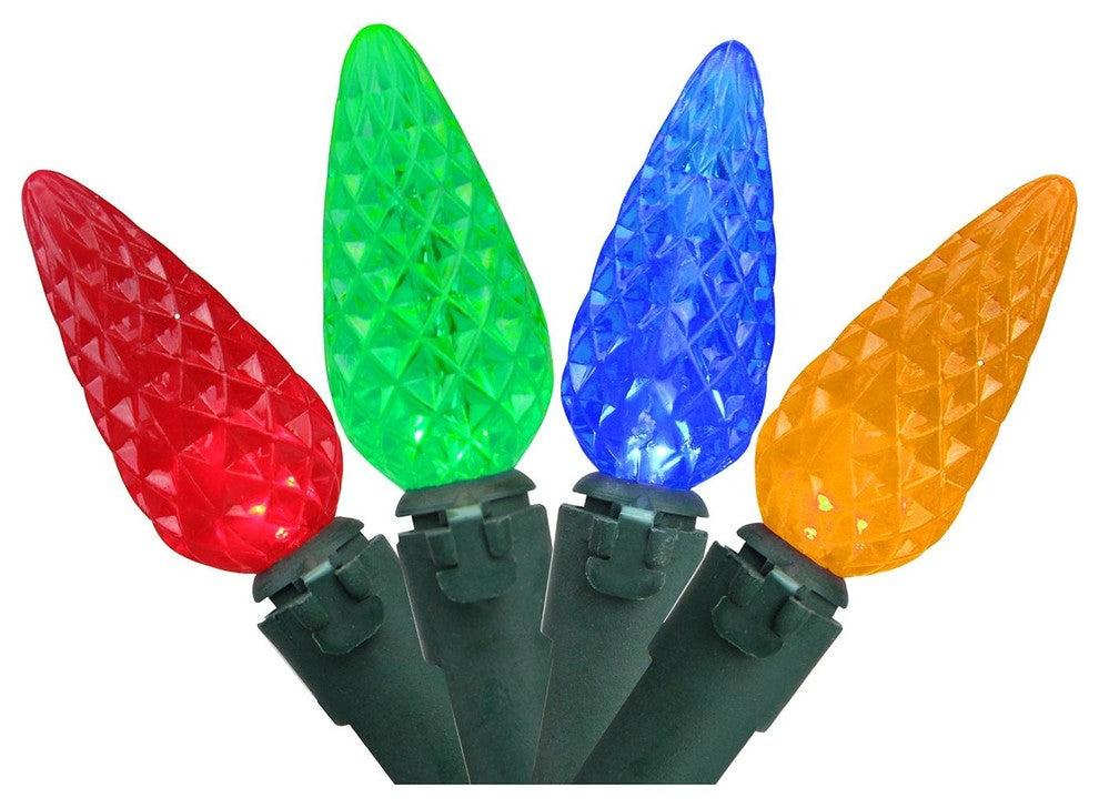 Set of 70 Multi Colored LED C6 Christmas Lights
