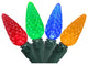 Set of 70 Multi Colored LED C6 Christmas Lights