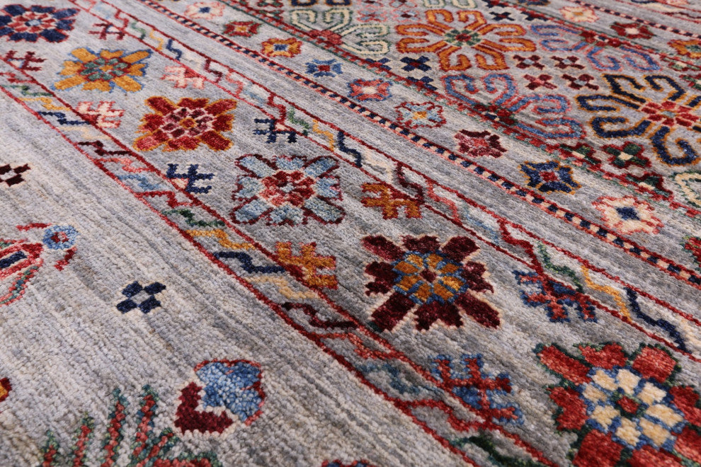 Hand-Knotted Persian Gabbeh Tribal Rug 8' 0" X 9' 9"- Q5502