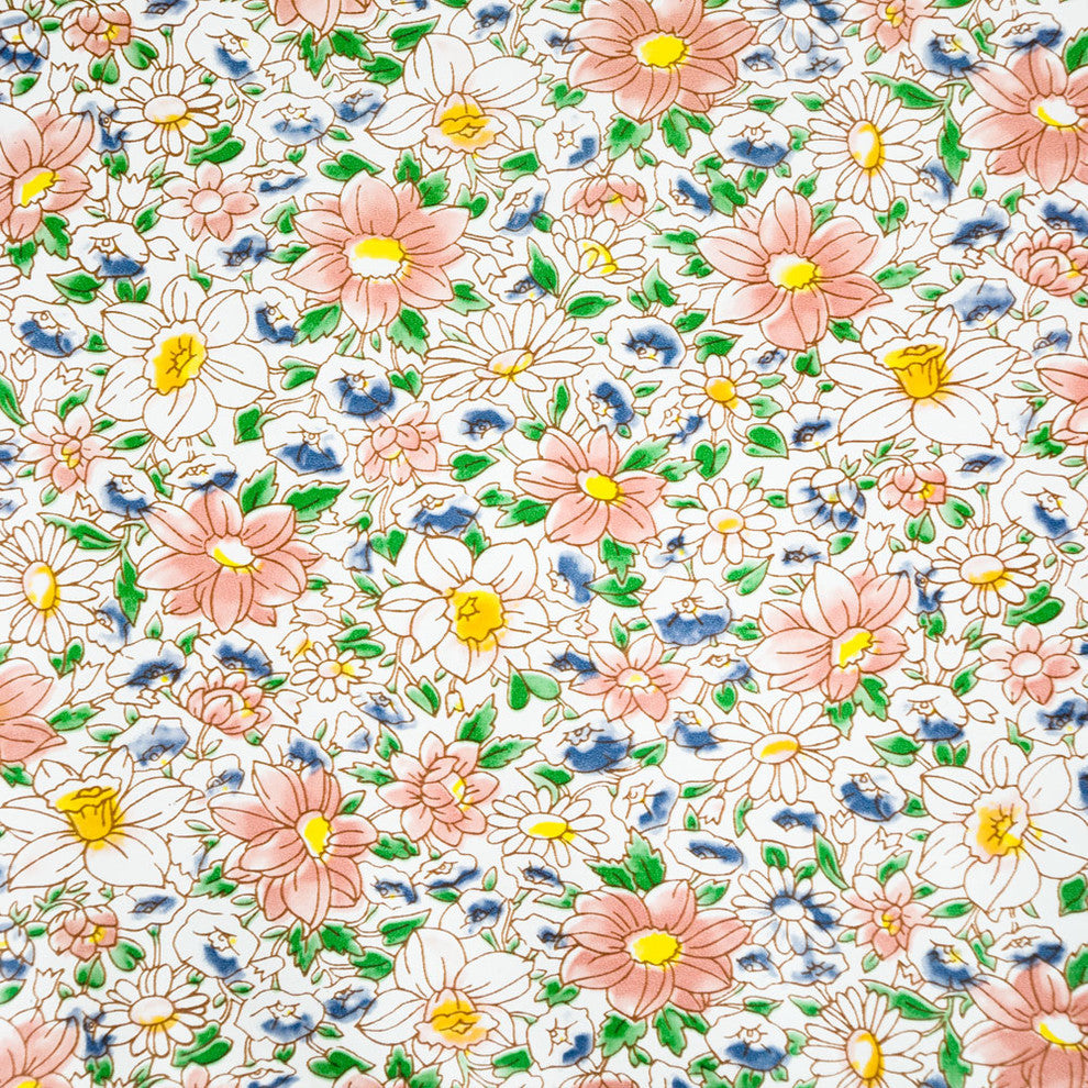 Flower Ocean Pink - Vinyl Self-Adhesive Wallpaper Prepasted Wall Decor (Roll)