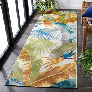 Safavieh Barbados Collection Indoor-Outdoor, BAR520 Rug, Gold/Green, 2'8"x10'5"