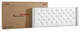 Mina Upholstered Faux Leather Bed, White, Full