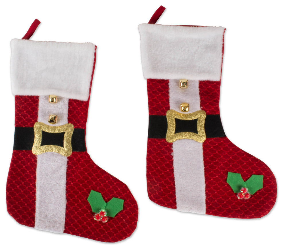 Santa''S Holiday Stocking, Set Of 2